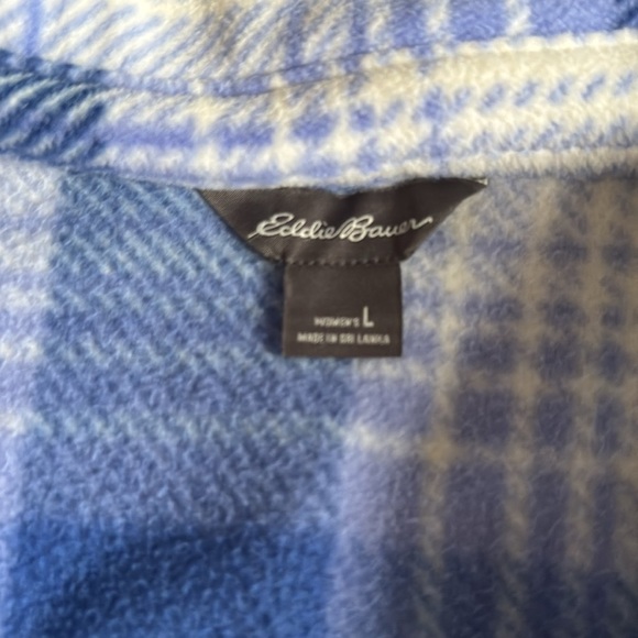 Eddie Bauer | Chutes Plaid Fleece Shirt Jacket/ Shacket - Picture 7 of 8
